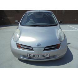 (03) 2003 Nissan Micra 1.0 ONLY 58,000 1 YEARS MOT Silver