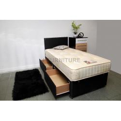 New Stock! Divan Bed Base In All Sizes With Any Type Of Mattress.Best Deals Online!Headboard Storage