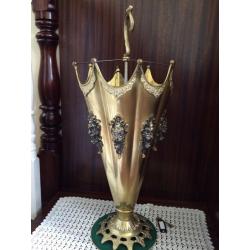 Antique bronze umbrella stand vintage retro art deco