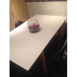 New White Folding Dining Table