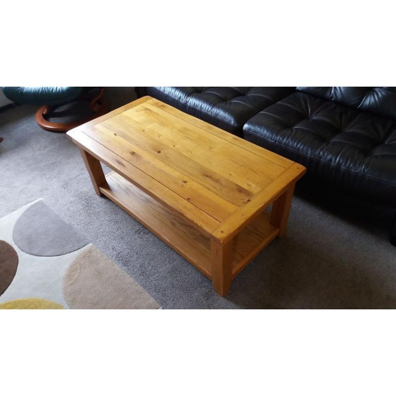 Rustic Solid Oak Coffee Table