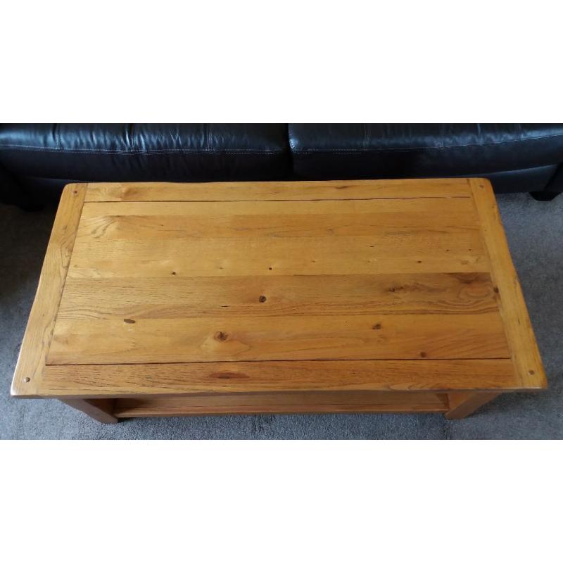 Rustic Solid Oak Coffee Table