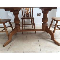 Lovely solid pine table and chairs