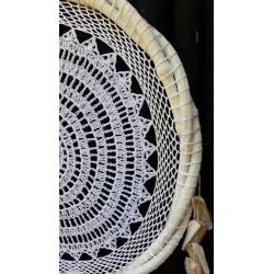 Handmade Large Mexican Mayan Dream Catcher White