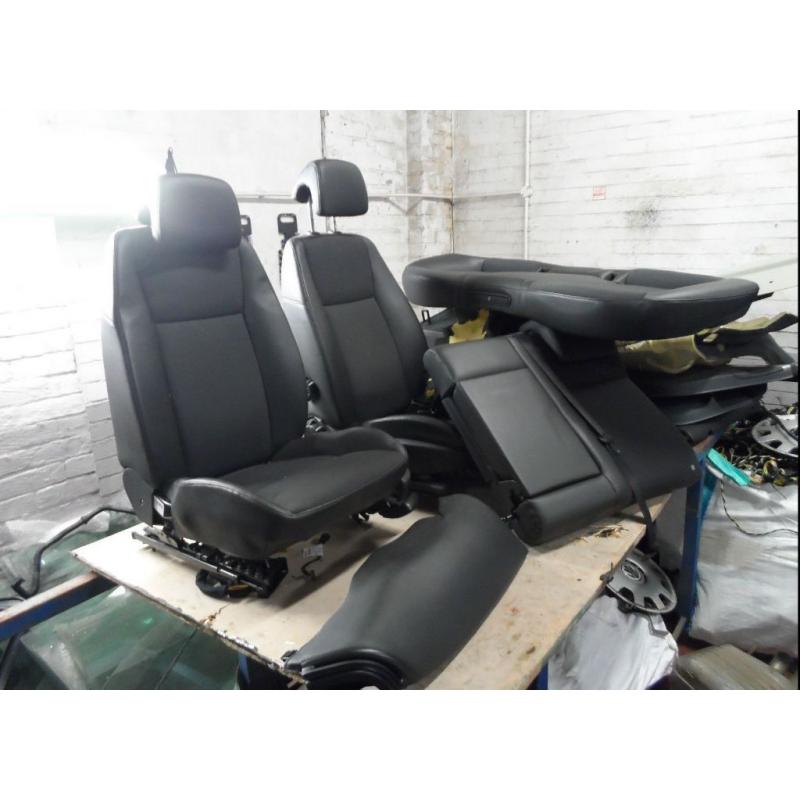 saab 9-3 facelift saloon 2008 half black leather front seats rear seats panels