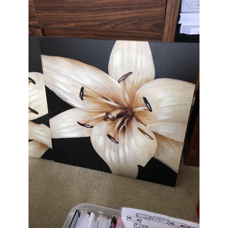 Two Flower Canvases