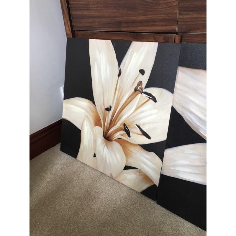 Two Flower Canvases