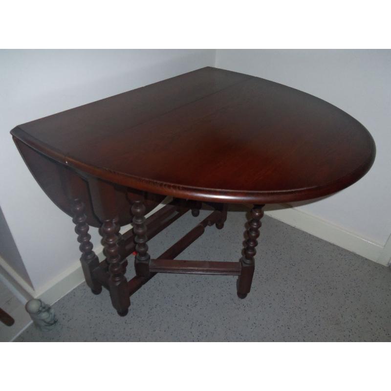 old charm oak dropleaf table +4 chairs