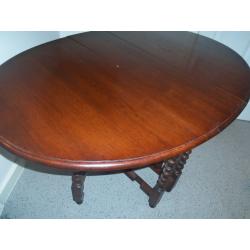 old charm oak dropleaf table +4 chairs