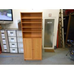 7 SHELF BOOKCASE WITH CUPBOARD. EXCELLENT CONDITION. CAN DELIVER