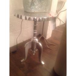 Silver side table ex display REDUCED