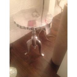 Silver side table ex display REDUCED