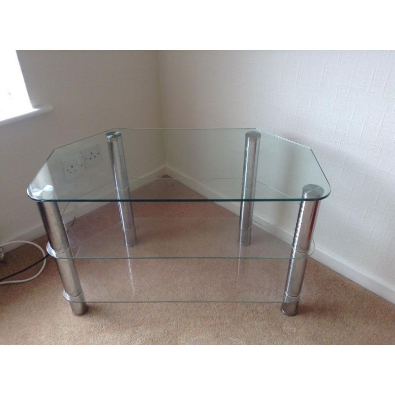 Glass tv stand