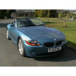 55 REG BMW Z4 2.0i SE ROADSTER CONVERTIBLE SPORTS CAR IN BLUE HPI CLEAR WARRANTY