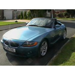 55 REG BMW Z4 2.0i SE ROADSTER CONVERTIBLE SPORTS CAR IN BLUE HPI CLEAR WARRANTY