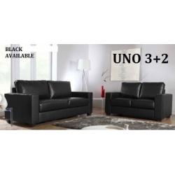 LAST FEW SETS brand new leather sofa chocolate brown or black 2+2 over 75% off shop price