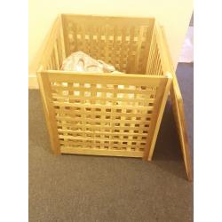 IKEA Brown coffee side table / laundry wooden basket