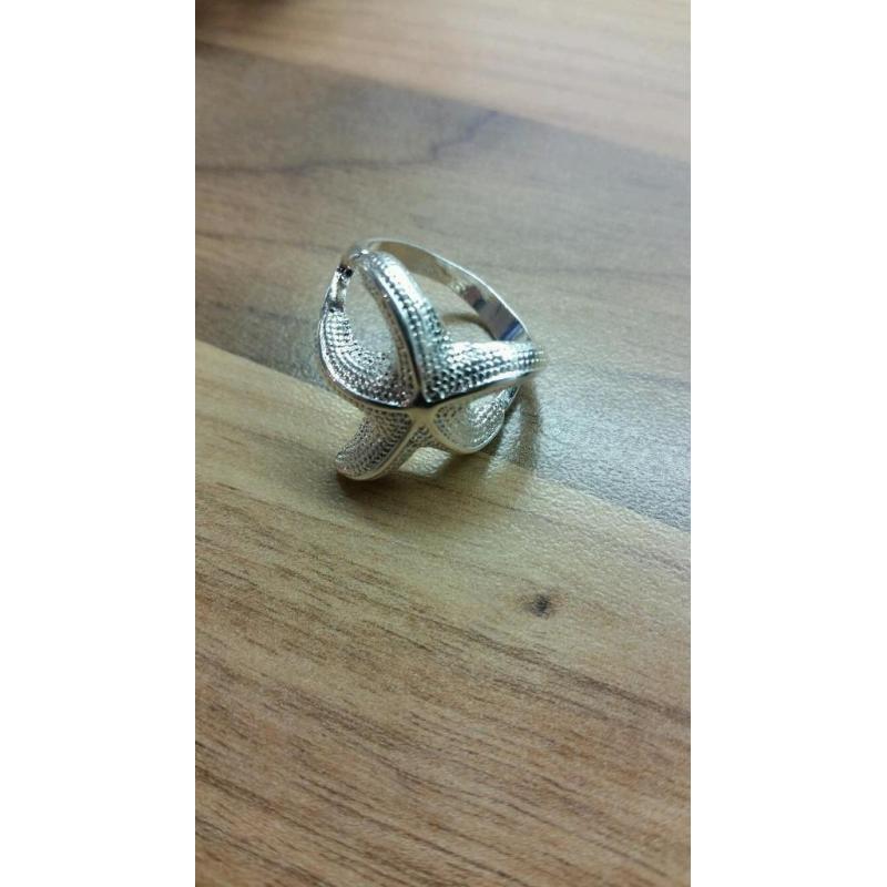 sterling silver starfish ring