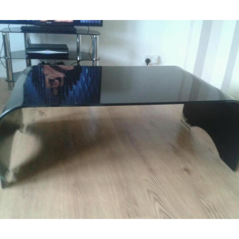 Glass coffee table