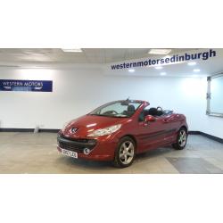 2008 57 PEUGEOT 207 1.6 SPORT COUPE CABRIOLET HDI 108 BHP DIESEL*2 YEARS WARRANTY*FINANCE AVAILABLE*