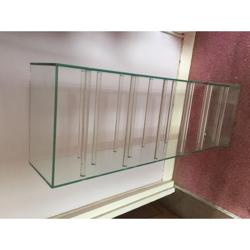 Glass cd rack