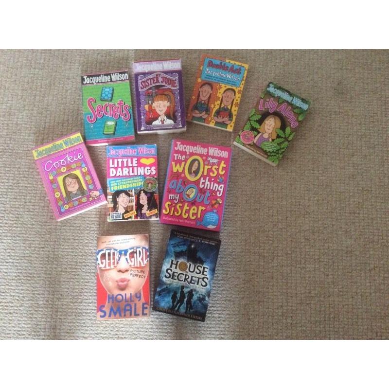 Jacqueline Wilson books x7 plus x2 young girls paperbacks