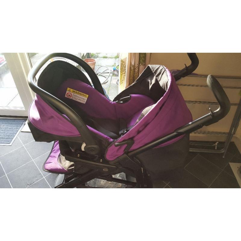 3D silver cross pram