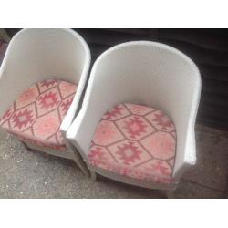 Vintage Lloyd loom commode chairs