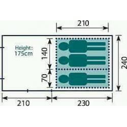 3 man Royal Clarence tent