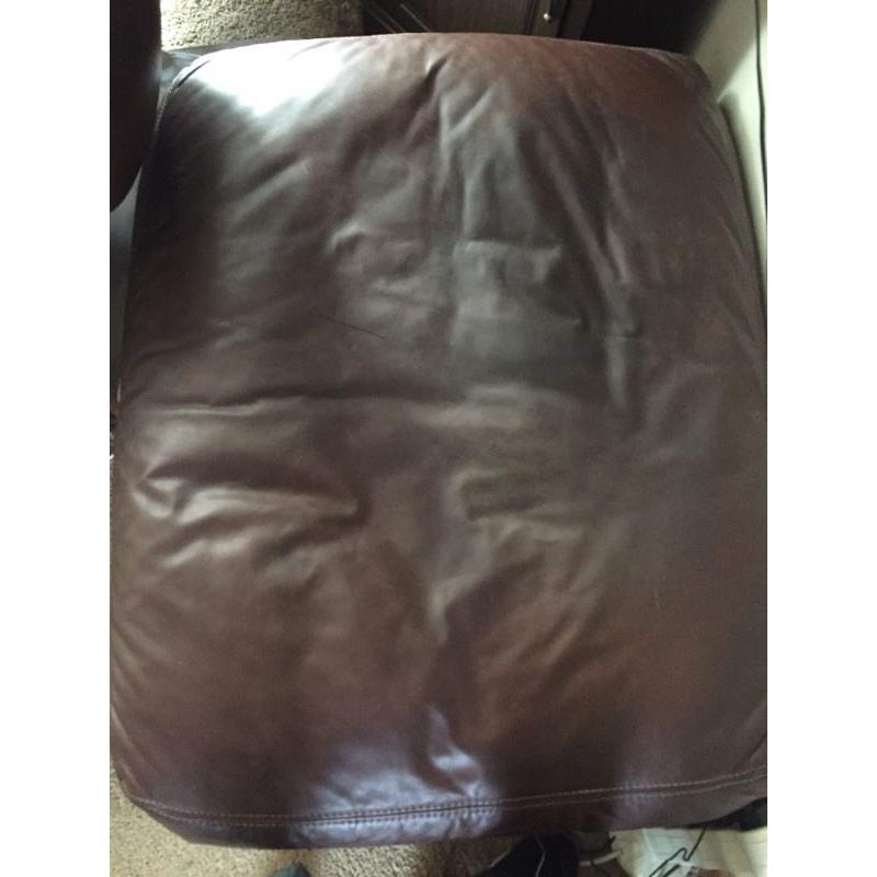 Extra Large Rectangular Leather Seat