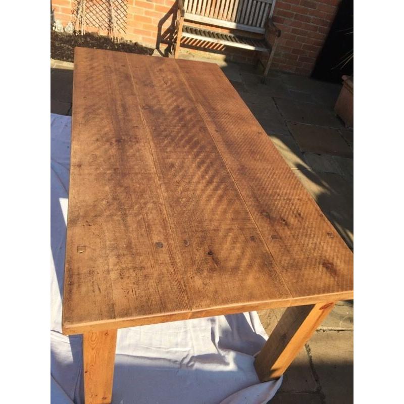 Rustic 6ft x 3ft Solid Plank Kitchen/Dining Table