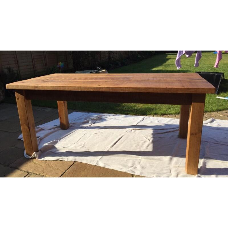 Rustic 6ft x 3ft Solid Plank Kitchen/Dining Table