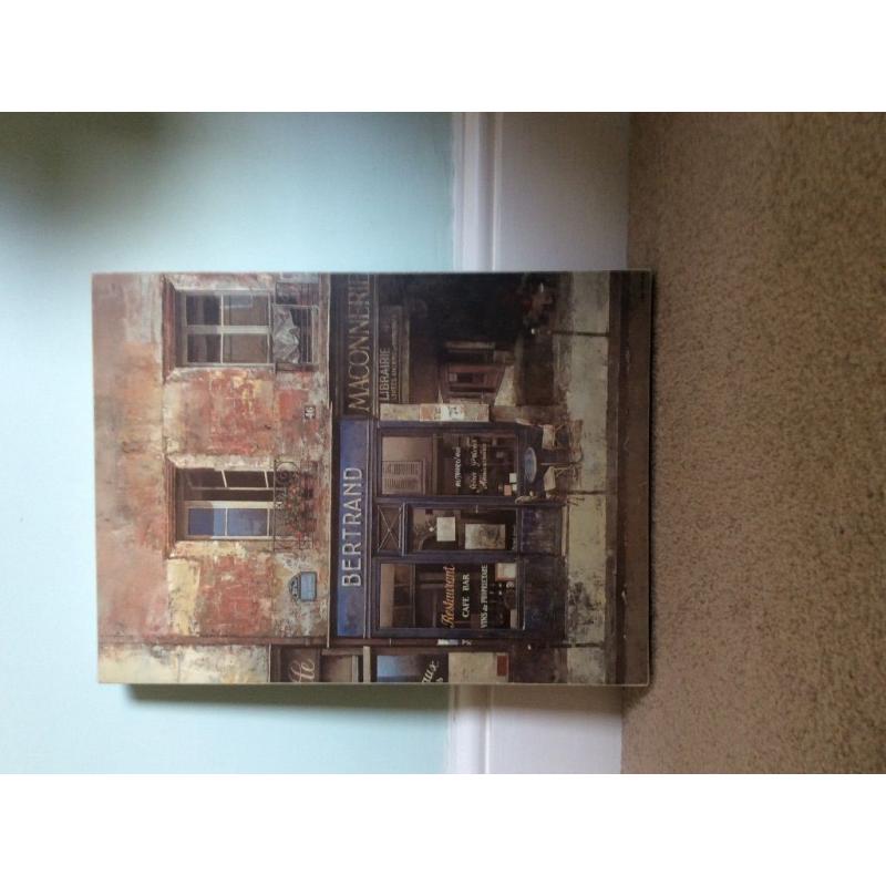 French cafe scene canvas