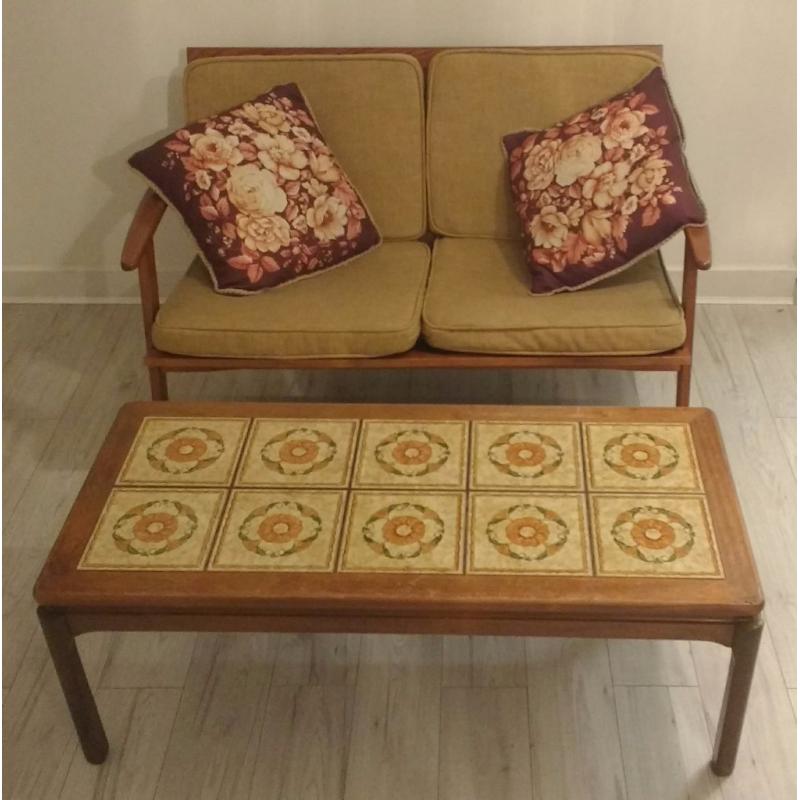 Retro vintage Tiled coffee table (Delivery Available)