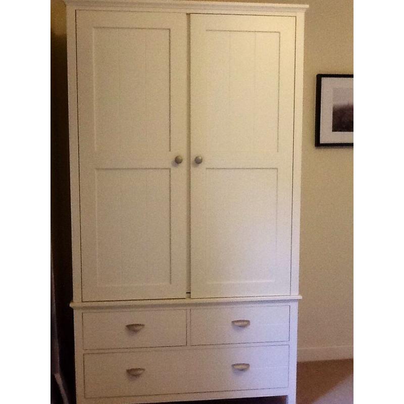 John Lewis Double Wardrobe in Ivory Paint Finish