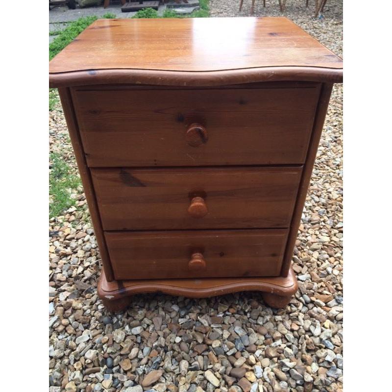 Pine bedside table.