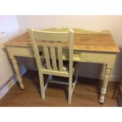 Shabby Chic style desk with drawer + chair