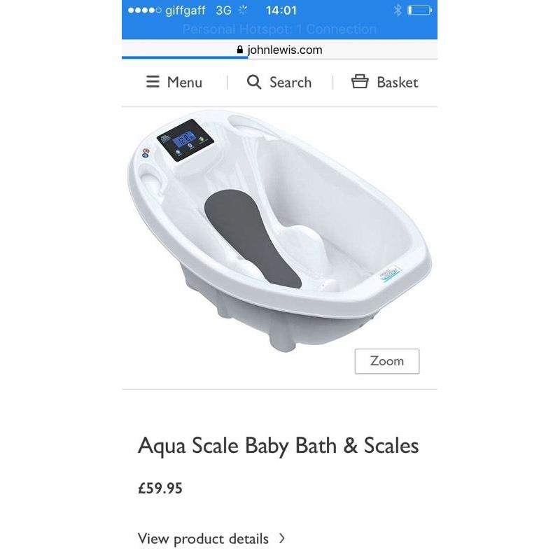 Baby weight bath