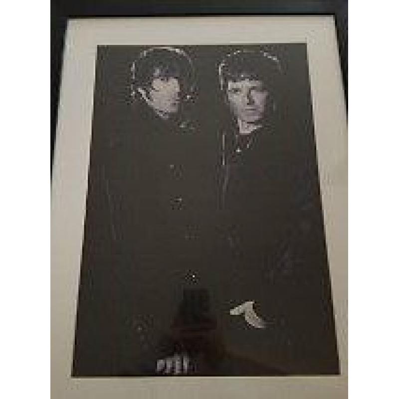 Oasis Gallagher brothers framed picture. Iconic 90's Britpop legends