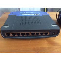 Linksys router with 8 port switch