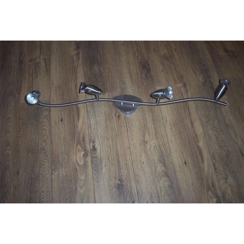 spot light bar with 4 ajustable spot lights 85 cm long BRUSHED CHROME colour.