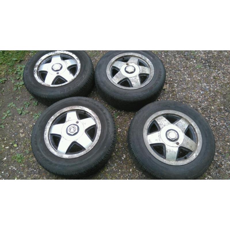 13" Ronal alloy wheels 4x100 four stud suit Vw golf mk1. Mk2.