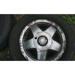 13" Ronal alloy wheels 4x100 four stud suit Vw golf mk1. Mk2.