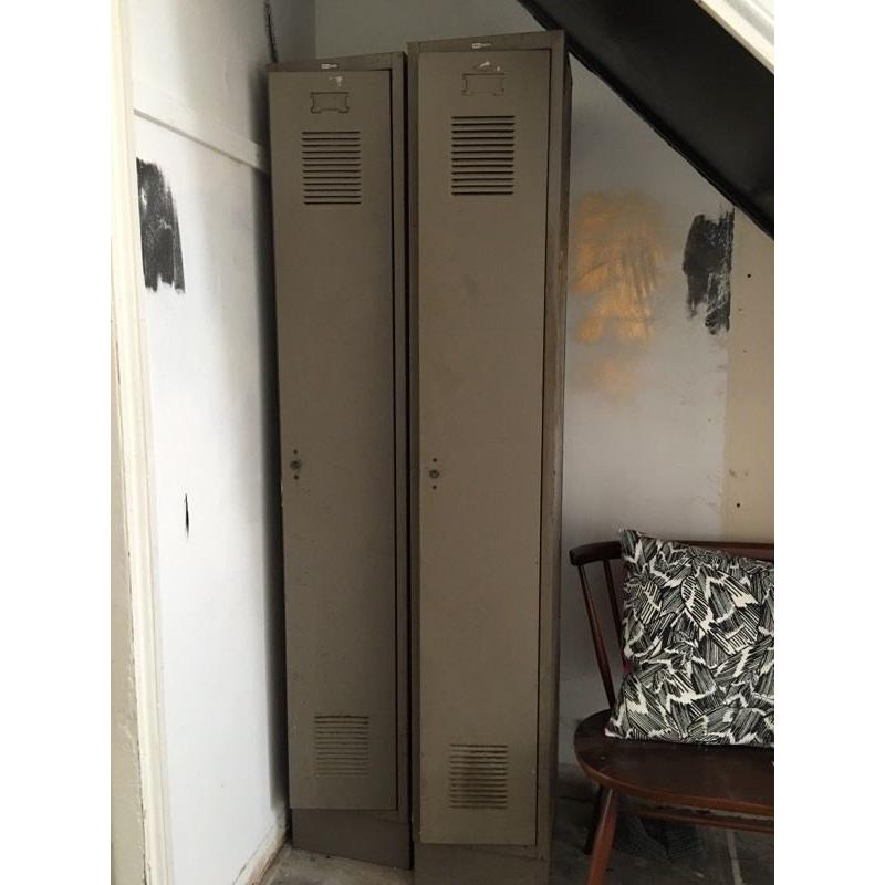 Vintage retro coat hanger, mud room, old school lockers