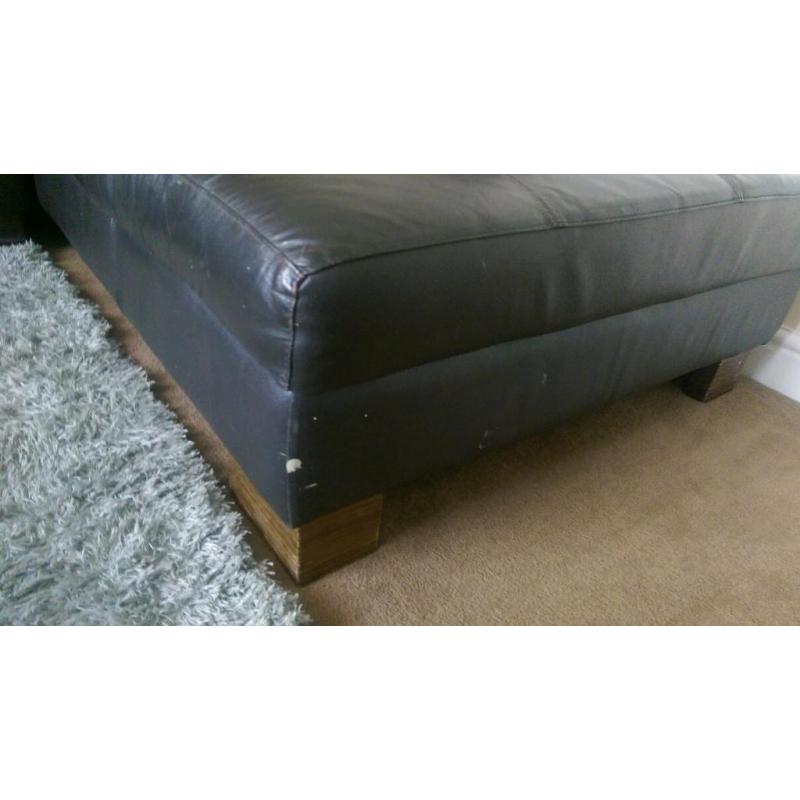 Corner settee and pouffe