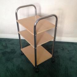 beech colour trolley on wheels