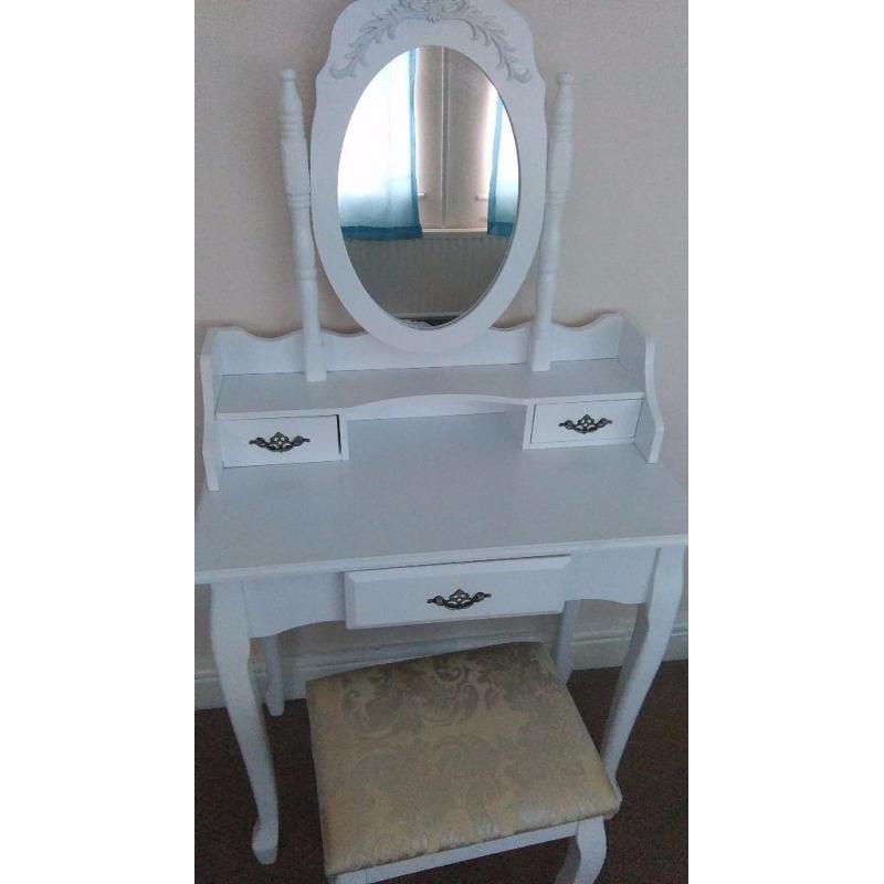 Dressing table and stool