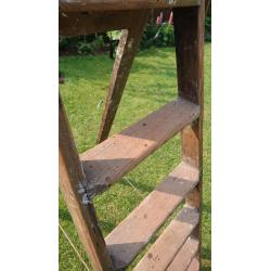 Vintage Wooden Step Ladder - Good For Decoration