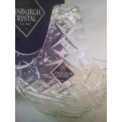 Crystal basket vase! Beautiful!