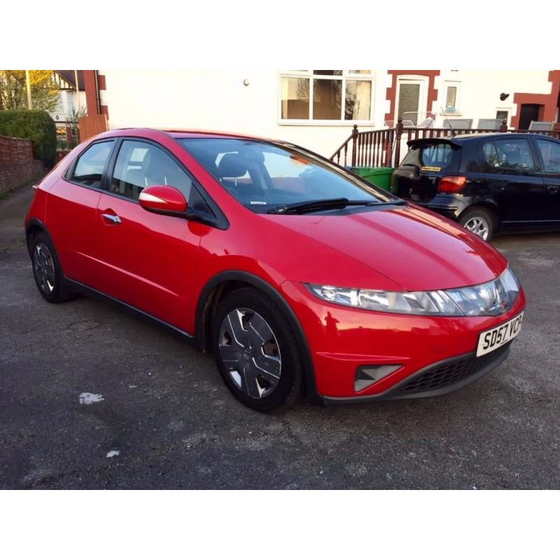 2007(57)HONDA CIVIC 1.4-5DOORS,TWO OWNERS,GENUINE MILES,MOT OCT.2016,FULL VOSA HISTORY,HPI CLEAR